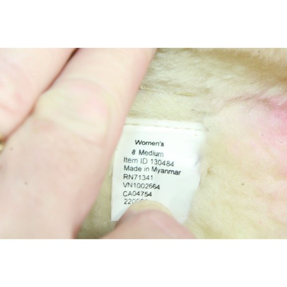 LL Bean Women's Pink Suede Wicked Good Shearling Lined Moccasin Slippers 8 M - Picture 6 of 10